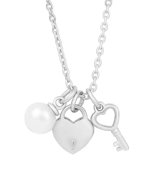 Lily Nily Heart Lock Necklace Lace Dress Layers