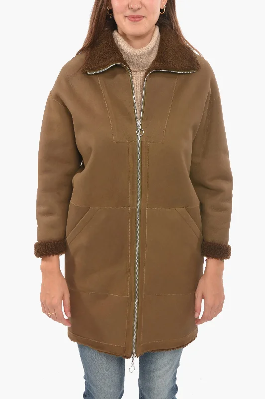 Woolrich Lambskin Reversible MONTEREY Coat Women's luxury jackets