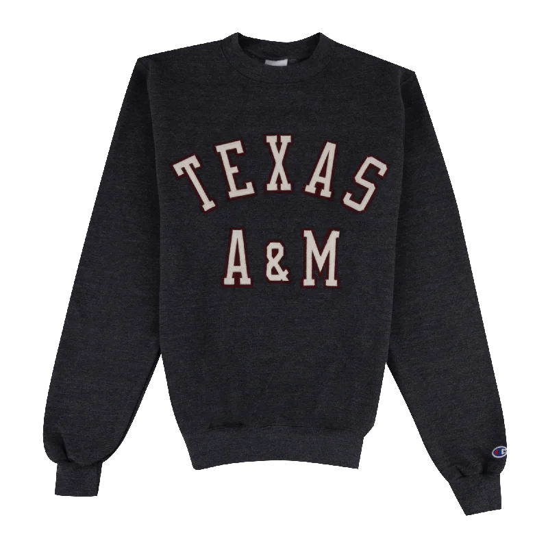 Texas A&M Champion Powerblend Fleece Crew Soft Hoodies for Women