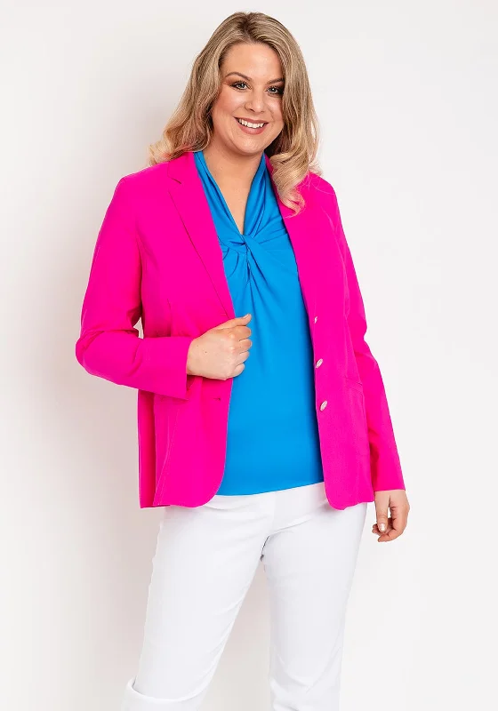 Robell Emilia Long Blazer Jacket, Fuchsia Best women's jackets for rain