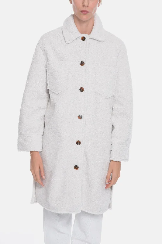 Samsoe Samsoe Teddy DIORA Coat with Breast-pockets Women's fleece jackets