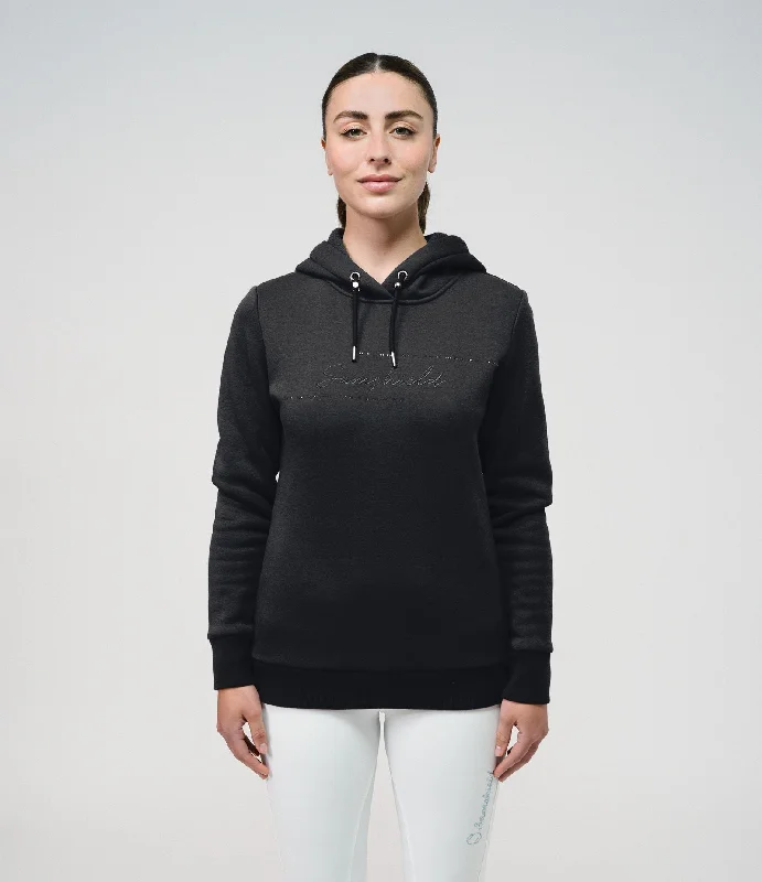 Bonnie Hoodie Sweatshirt -  Black Tone On Tone Hoodie Sweatshirt for Fall