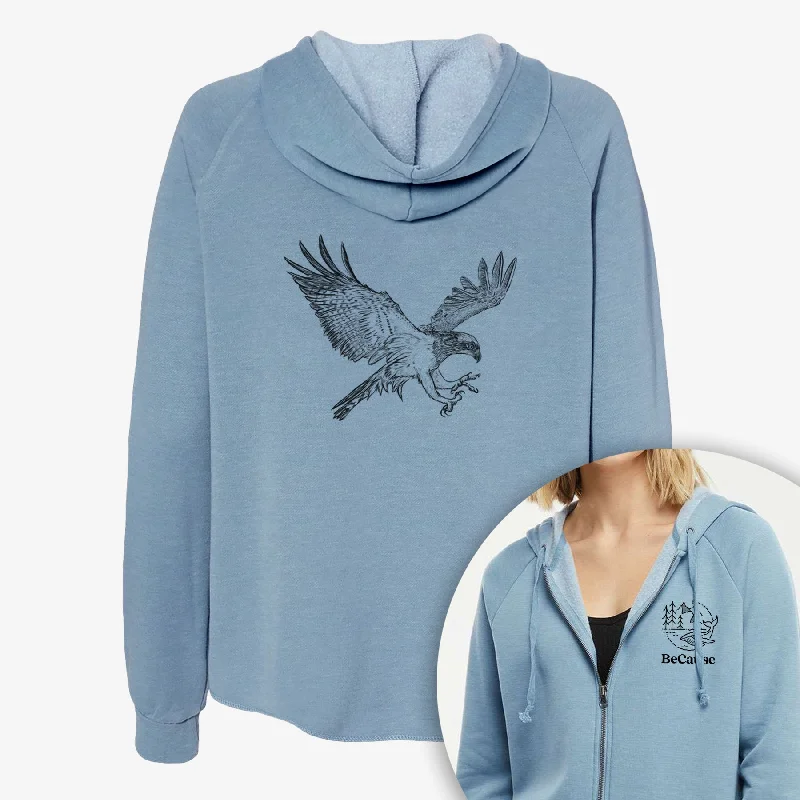 Osprey - Pandion haliaetus - Women's Cali Wave Zip-Up Sweatshirt Warm Hoodie Sweatshirt Style