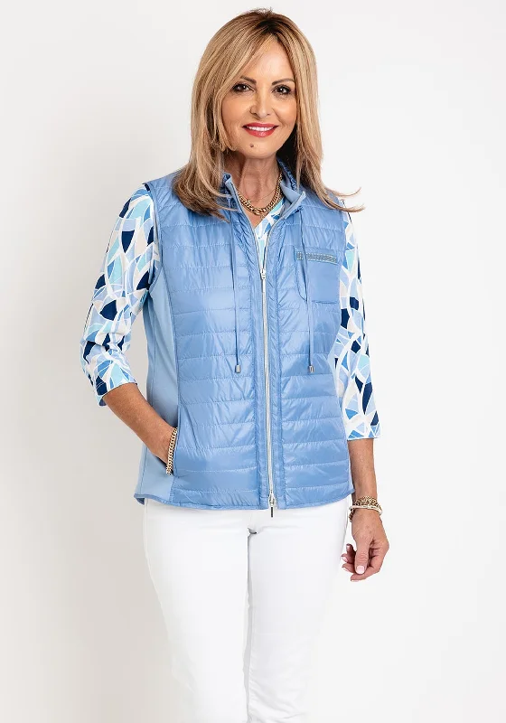 Just White Quilted Gilet, Blue Women's winter-ready jackets