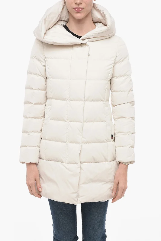 Woolrich Hooded PUFFY PRESCOTT Down Jacket Women's edgy jackets