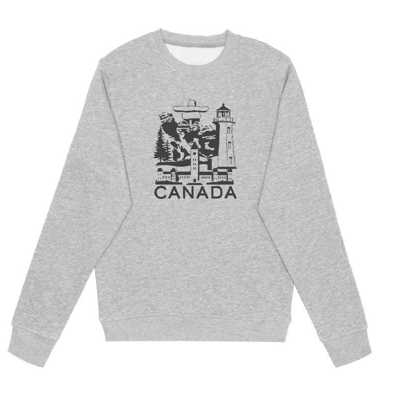 CANADIAN LANDMARKS CREW (UNISEX) Trendy Sweatshirt Hoodie