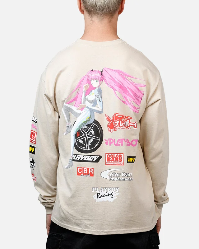 Playboy Sponsors Long Sleeve T-Shirt Sand