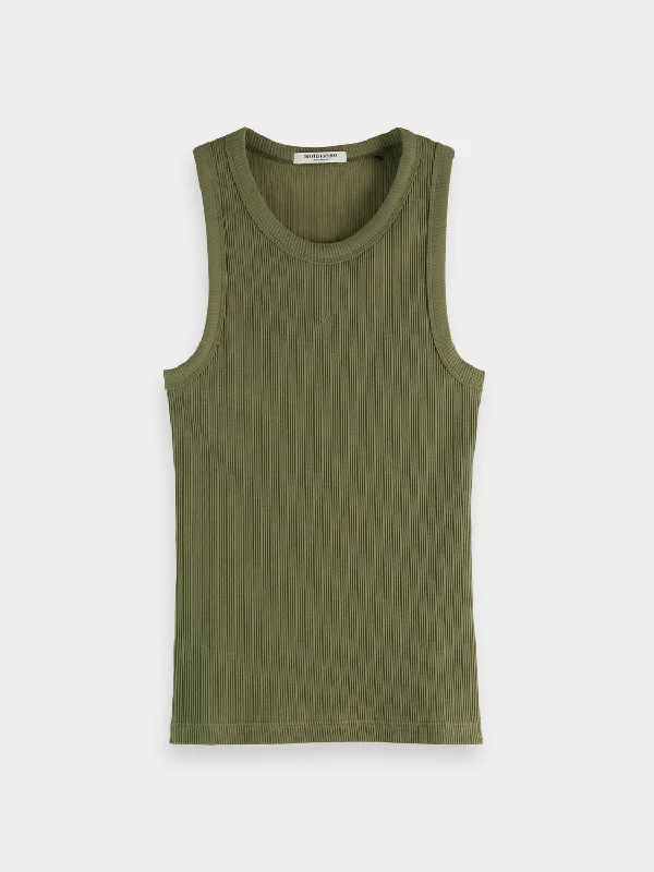 Racer ribbed tank