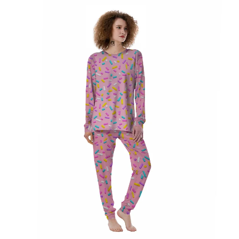 Donut Sprinkles Print Pattern Women's Pajamas Camisole pajama sets