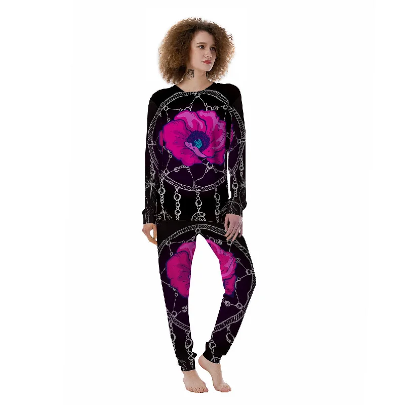 Dream Catcher Flower Bohemian Print Women's Pajamas Cute pajama sets