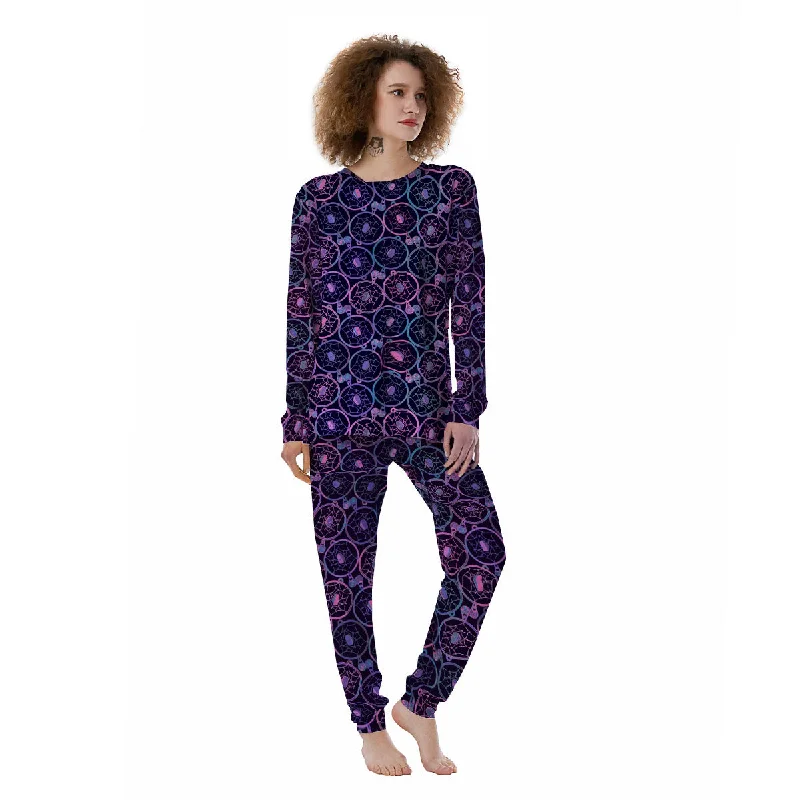 Dream Catcher Purple Boho Print Pattern Women's Pajamas Lightweight pajama sets