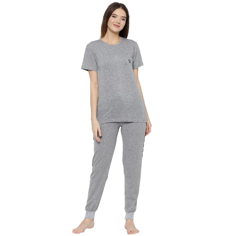 Vimal Jonney Grey Women's Night Suit Spa pajama sets