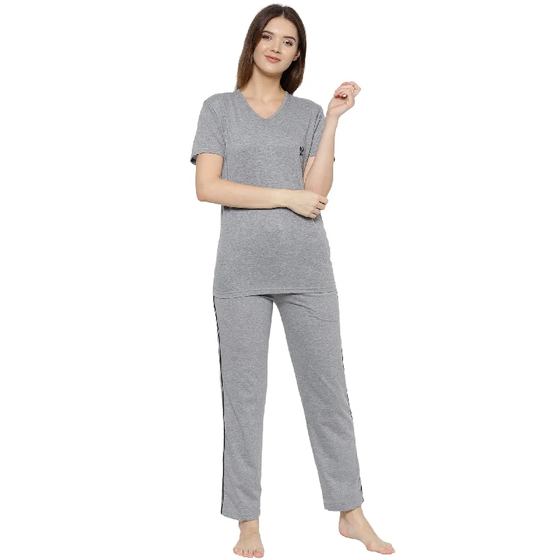 Vimal Jonney Grey Women's Night Suit Shorts pajama sets