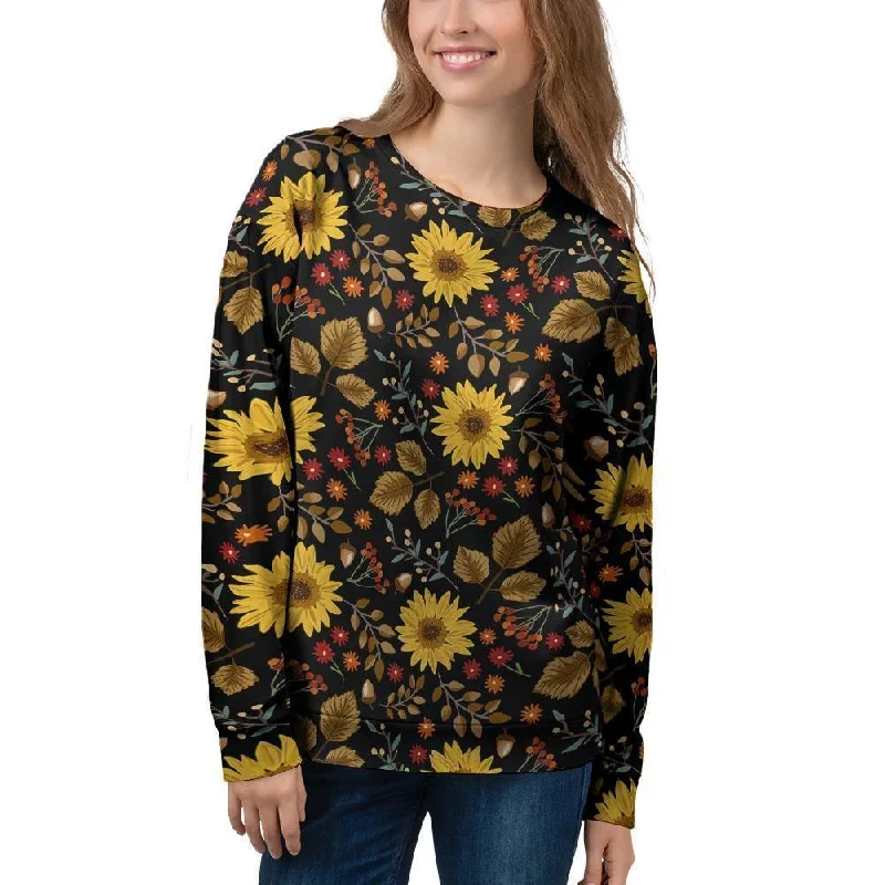 Autumn Sunflower Women's Sweatshirt Stretchable sweaters