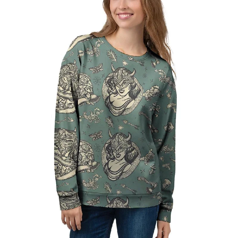 Barbarian Warrior Viking Norse Women's Sweatshirt Cardigan sweaters