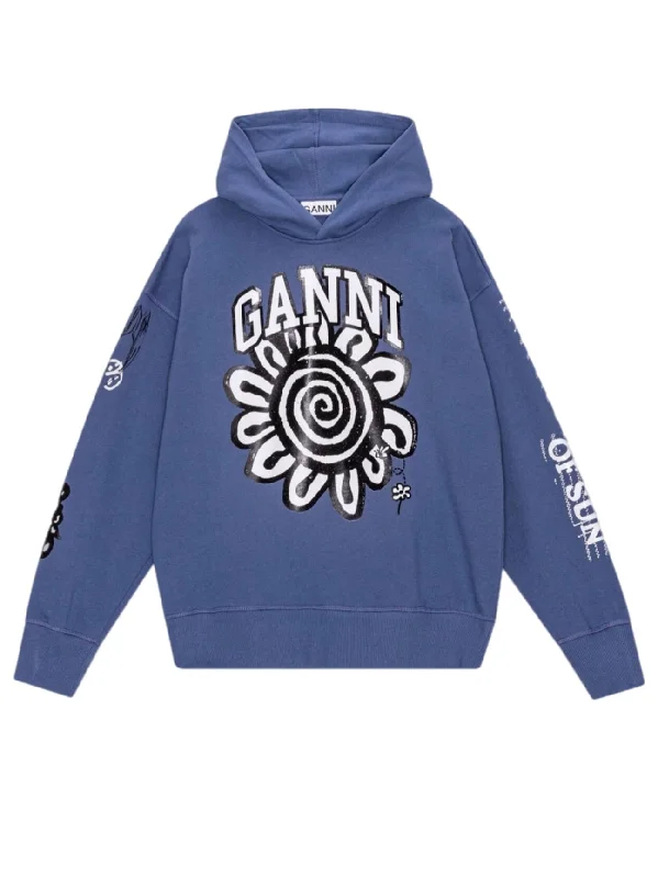 Ganni Isoli Mega Flower Oversized Hoodie Best sweaters for cozy nights