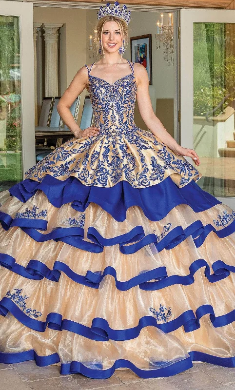 Dancing Queen 1689 - Tiered Ruffle Quinceanera Ballgown Chic party dresses