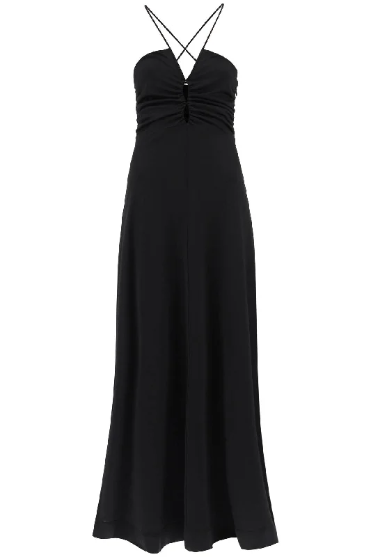 Crepe Jersey Maxi Dress  - Black Stretchy maxi dresses