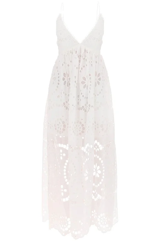 Lexi Maxi Dress In Broderie Anglaise  - White Zara maxi dresses