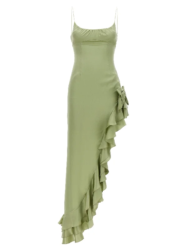 Dress Long Ruffles Bow New Year's Eve maxi dresses