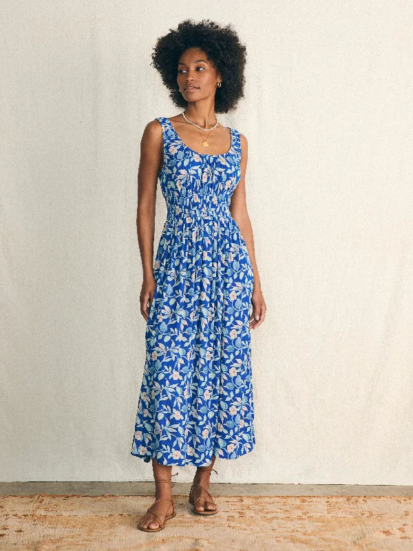 Sunseeker Midi Dress - Blue Ginger Floral Best midi dresses for petites