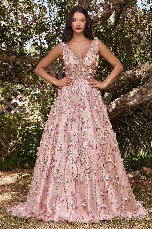 **Cinderella Divine CB085: A Floral Masterpiece for Unforgettable Occasions** Tiered floral dresses