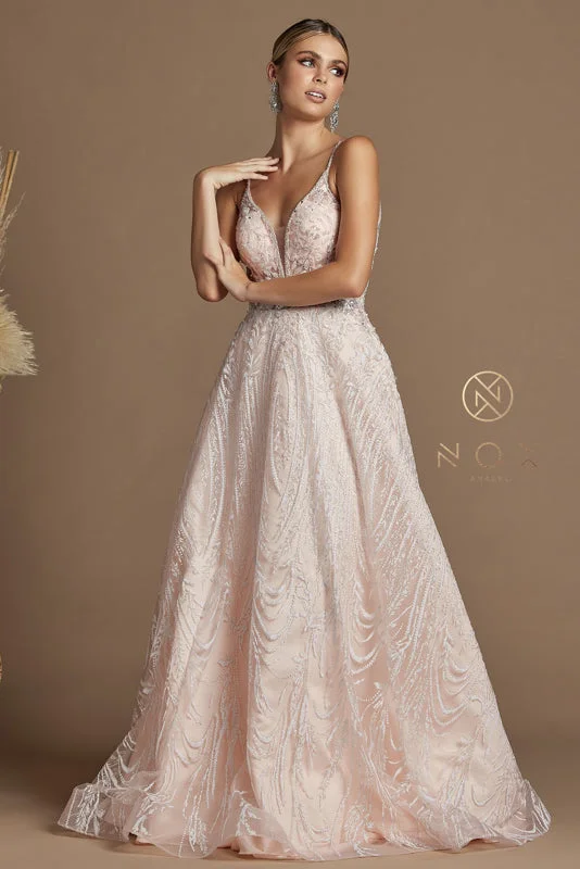 Nox Anabel T1009: Captivating Floral Lace and Shimmering Elegance Outdoor floral dresses