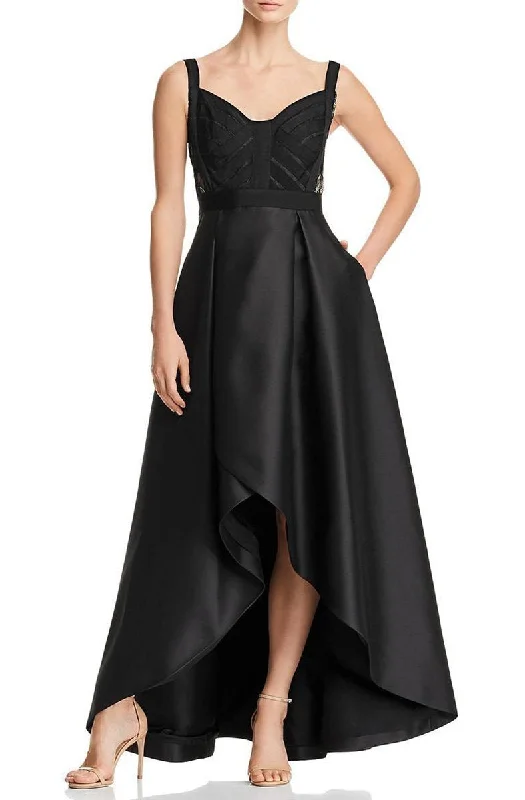 Adrianna Papell - Banded Strap High Low Mikado Dress AP1E203192SC Dark color unclassified dresses