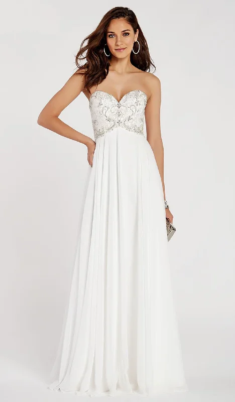 Alyce Paris - 60351SC Beaded Sweetheart A-Line Chiffon Dress Anniversary unclassified dresses