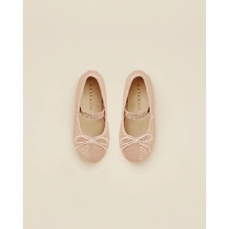 Ballet Flats | Metallic Soft Blush A-line unclassified dresses