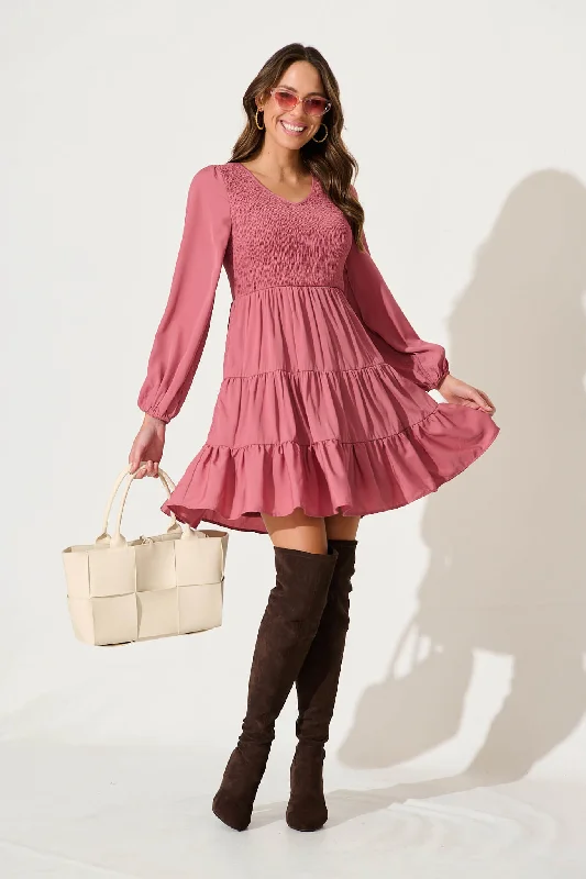 Belinda Dress In Rosewood Pink Formal unclassified dresses