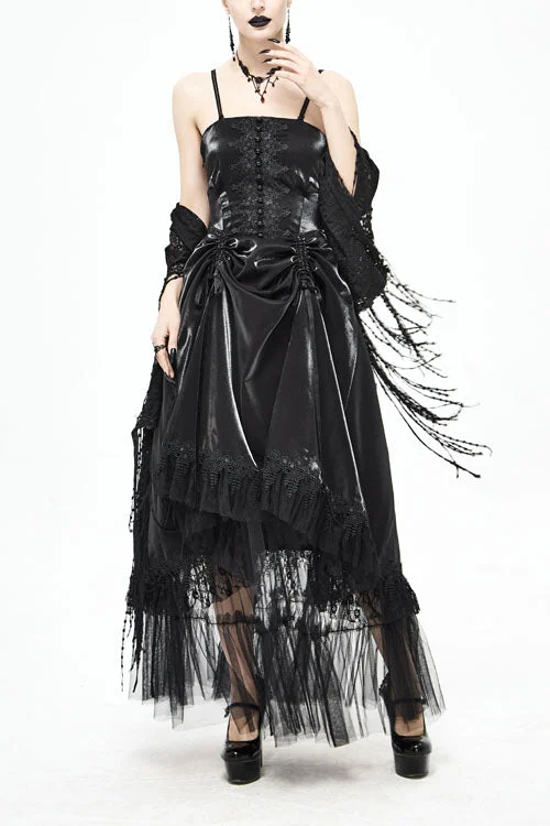 Black Gothic Tube Top Layered Womens Dress Stylish unclassified dresses