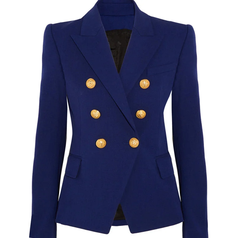 Blazers double-breasted Suits blazer women fashion  coat Neutral tone unclassified dresses