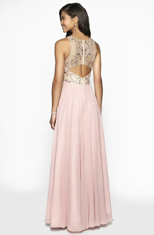 Blush by Alexia Designs - 11715SC Beaded Illusion Cutout Back Dress Corset unclassified dresses