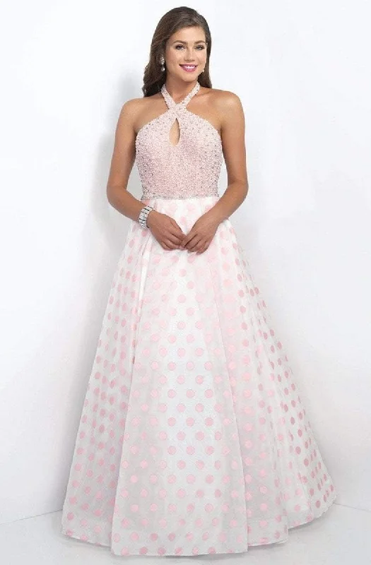 Blush by Alexia Designs - 5516SC Keyhole Cutout Polkadot A-Line Dress High-low unclassified dresses