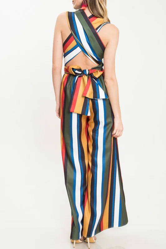 Bold Stripes Color Jumpsuit Trendy new unclassified dresses