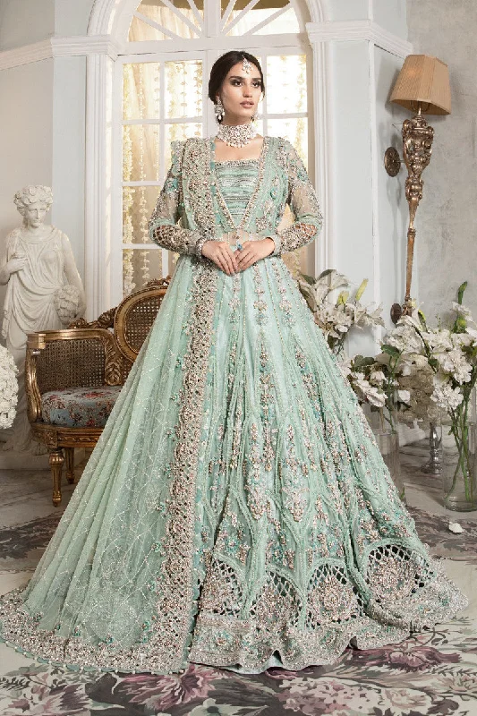 Buy Online Pakistani Bridal Dress in Mint Lehenga Gown Style Office unclassified dresses