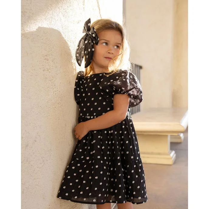 Chloe Dress | Black & Ivory Dots (Final Sale) Lounge unclassified dresses