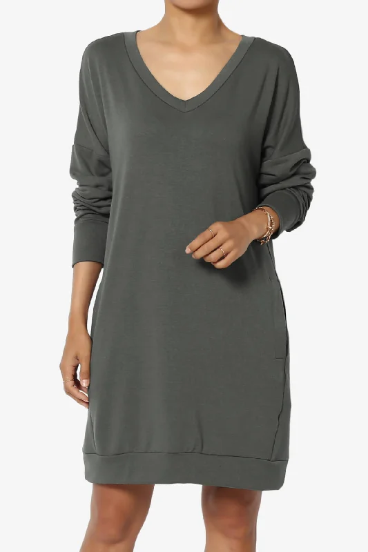 Chrissy V-Neck Pocket Soft Terry Tunic PLUS Party unclassified dresses