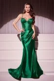 Cinderella Divine -CC2397 Glitter Fitted Satin Prom Sheath Dress Stylish unclassified dresses