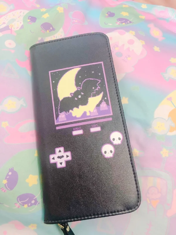 Creepy Video Game Bat Pastel Goth Wallet (Made to Order) Long unclassified dresses