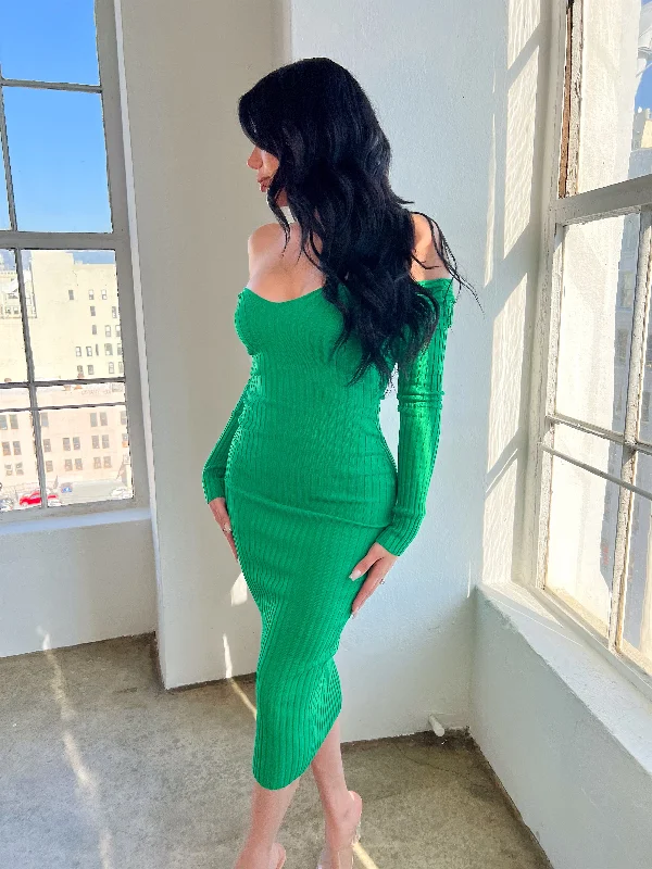 Laura's Fav Knit Dress (Kelly Green) Velvet unclassified dresses