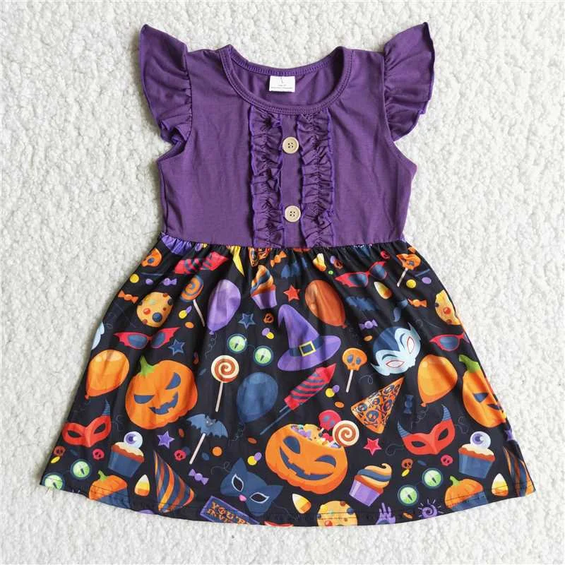 D3-26 Devil Pumpkin Buckle Dress Ruffled unclassified dresses