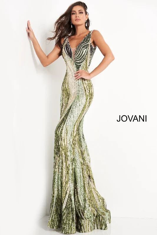 Embellished Plunging Neckline Prom Dress By Jovani -05103 Off-shoulder unclassified dresses