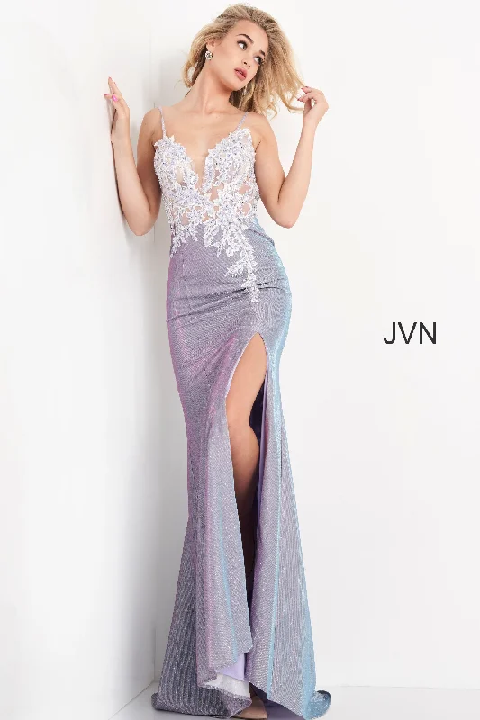 Embroidered Bodice Fitted Prom Dress By Jovani -JVN06454 Formal unclassified dresses