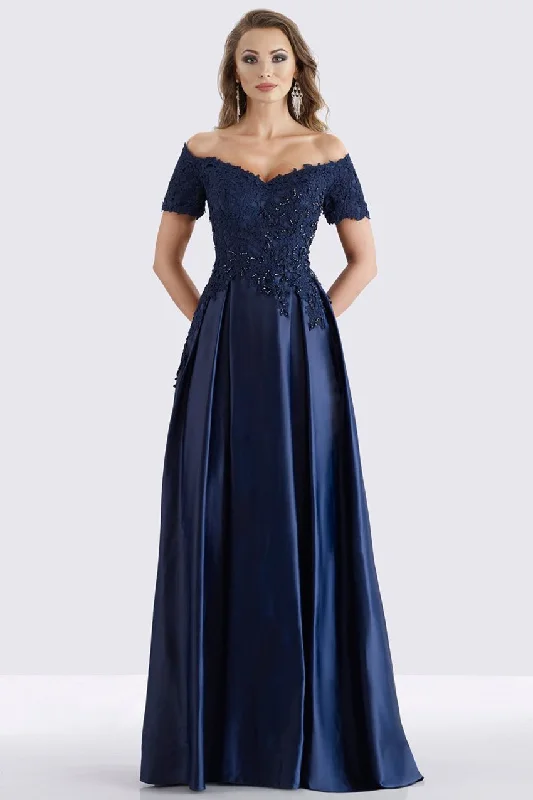 Feriani - 18657SC Off-Shoulder Embroidery Applique A-Line Evening Gown Fashionable unclassified dresses