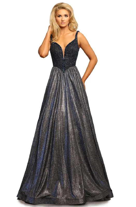 Johnathan Kayne - Beaded Corset Glitter Knit Gown 2069SC Street style unclassified dresses