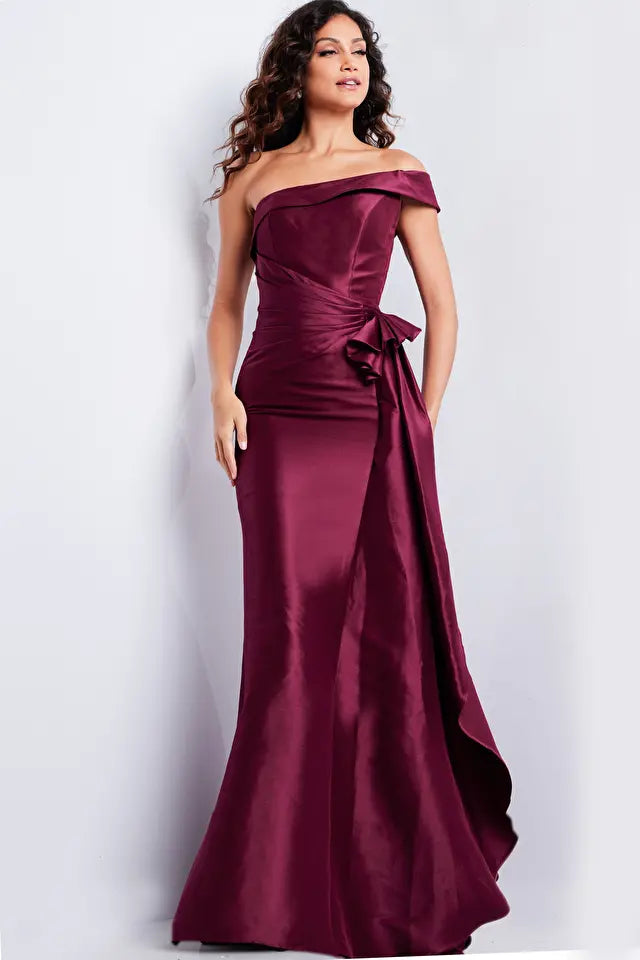 Jovani -25831 Ruched Waist Straight Evening Gown Fall unclassified dresses