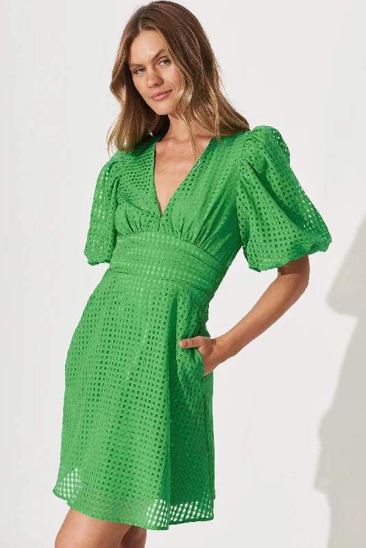 Leona Dress In Green Organza Luxury unclassified dresses