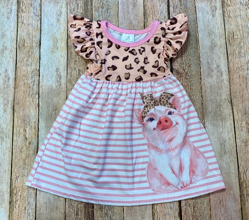 Leopard Piggy Dress Bright color unclassified dresses